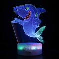 thumbnail image 1 of Night Light Sharks 3D LED que cambia de color para niños, 1 of 1