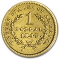 thumbnail image 2 of 1849 $1 Liberty Head Gold AU Details (Cleaned), 2 of 2