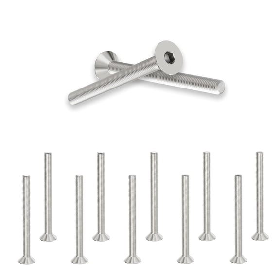 20-Piece (M3x40mm) Flat Head Socket Cap Screws - 304 Stainless Steel Countersunk Bolts - Full Thread Hex Drive Fasteners