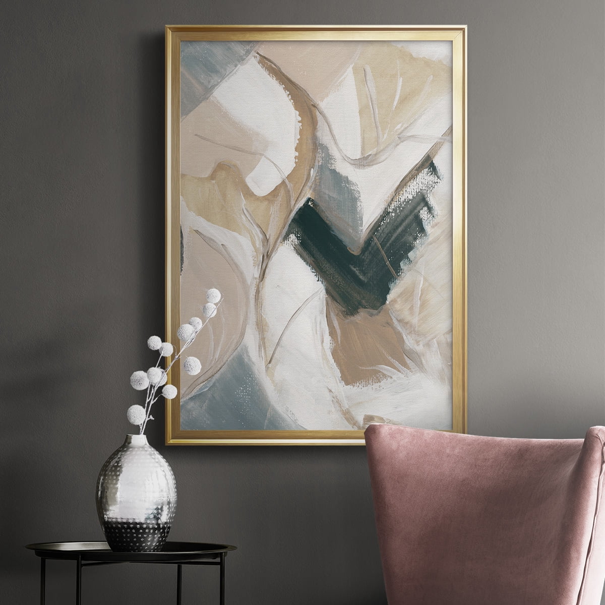 Marble Lines II Premium Framed Print - Ready to Hang