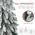 thumbnail image 4 of Christmas Tree HOMCOM 7ft Tall Prelit Pencil Artificial Christmas Tree Holiday Décor with 534 Snow Flocked Branches, 350 Warm White or Colorful LED Lights, Downswept Shape,Flocked Christmas Tree, 4 of 9