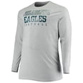 thumbnail image 2 of Men's Fanatics Heathered Gray Philadelphia Eagles Big & Tall Practice Long Sleeve T-Shirt, 2 of 3