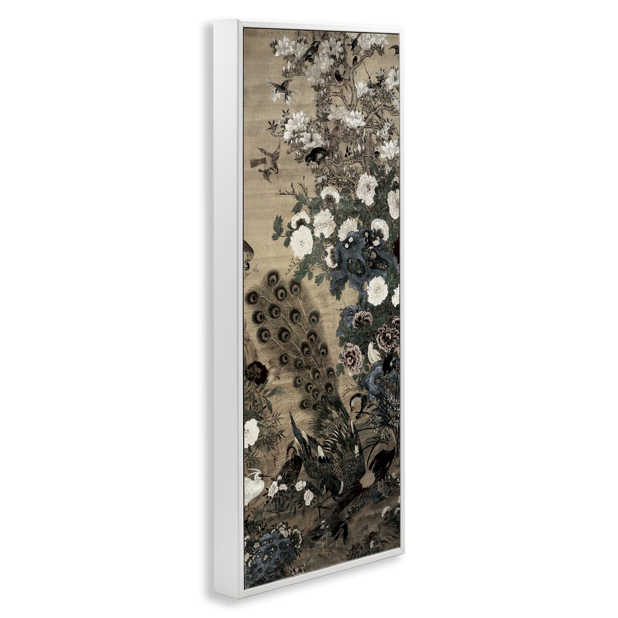 Ornate Silk And Moonlight White Framed Giclee Art, design by Vintage Hustle