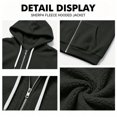 thumbnail image 4 of Resicozy Mens Zip Up Hoodies Long Sleeve Solid Color Hooded Sweatshirts Casual Fall Winter Track Jackets Black L, 4 of 7