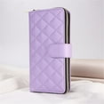 thumbnail image 2 of For Apple iPhone 16 Pro Max Wallet Case Magnetic Flip Cover 9-Card Slots Zipper Pocket With Detachable Shoulder Strap And Wrist Strap,Purple,For iPhone 16 Pro Max, 2 of 7