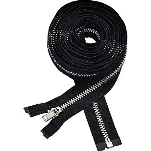 62" Coat Lining Zipper ~ YKK #3 Coat Lining Separating Aluminum ~ 62" Black (1 Zipper)
