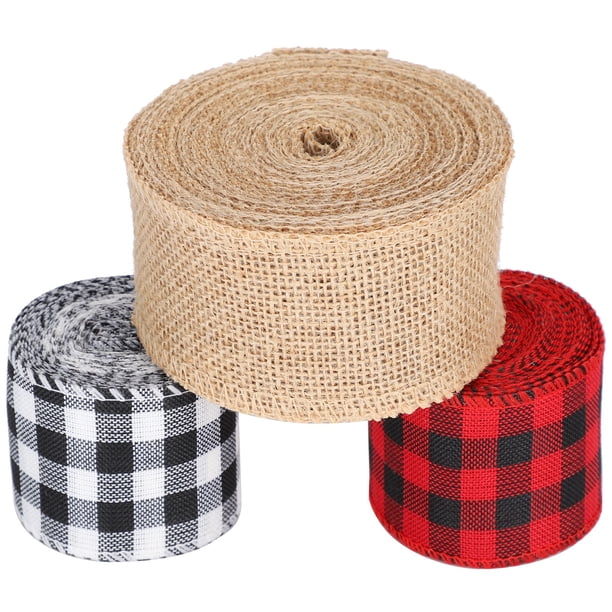 Cinta de Navidad, cintas de borde con alambre, diseos de borde con alambre tela duradera y Material de arpillera nias para regalosArtAndCraft Fyydes Descripción de la referencia