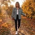 thumbnail image 5 of Lumtrix Jackets For Women Cropped Fashion Corduroy Button Down Coats, Long Sleeve Shacket Lapel Collar Lightweight Fall Fashion Jackets Dark Gray M, 5 of 5
