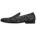 thumbnail image 3 of Santimon Mens Dress Shoes Paillette Loafers Metallic Slip-On Casual Business Shoes Black 6.5 US, 3 of 7