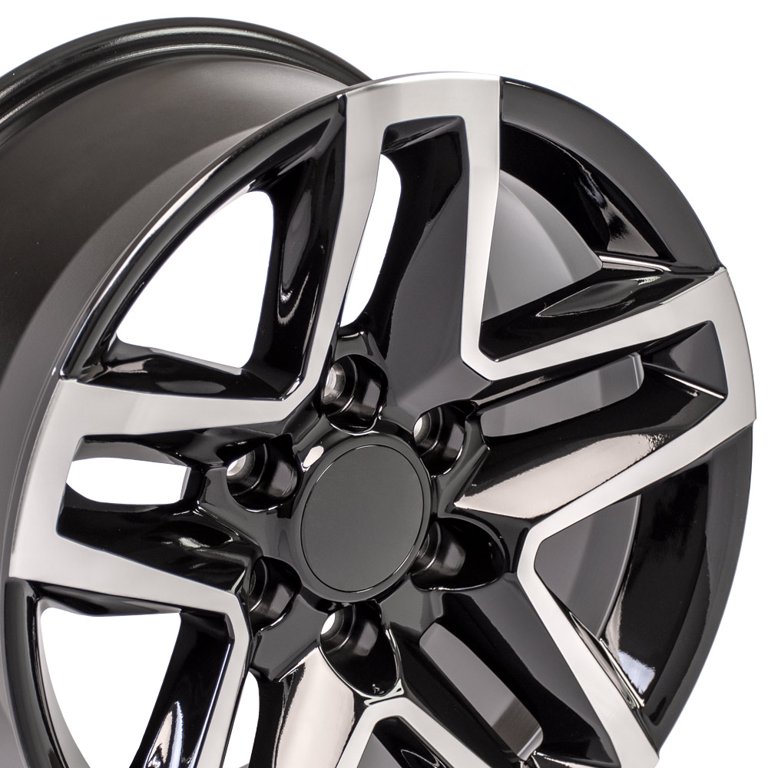 18 inch Black Machined 5911 OE Wheels Fits GM Trucks - Silverado Z71 Trail  Boss Rim