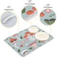 thumbnail image 4 of SKYSONIC Dish Drying Mat for Kitchen Counter Pink Mushrooms Eco Friendly Drying Mat - Easy to Clean Heat Resistant Dish Mat - 18x24, 4 of 6