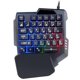 thumbnail image 1 of Teclado mecánico para juegos de una mano Teclas azules Retroiluminación RGB 35 teclas Respuesta rápida con reposamuñecas Controlador de juegos para computadora PC de escritorio Mac Gamers Fokelyi LN-1686, 1 of 5