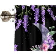 thumbnail image 6 of Purple Moon Valance, Lavender Flower Moon Phase Dreamy Starry Sky Moonlit Garden Spring Nature Print Blackout Window Valance for Kitchendining Room Cafe Bedroom 54x18inch, 6 of 6