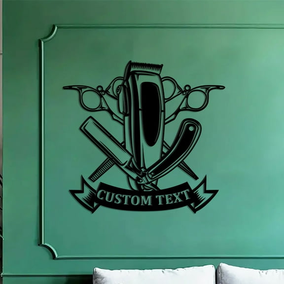 Custom Barber Shop Metal Wall Signs-Barbershop Shop Metal Decor-Hairdresser Name Signs-Custom Hair Salon Sign-Hair Stylist Signs