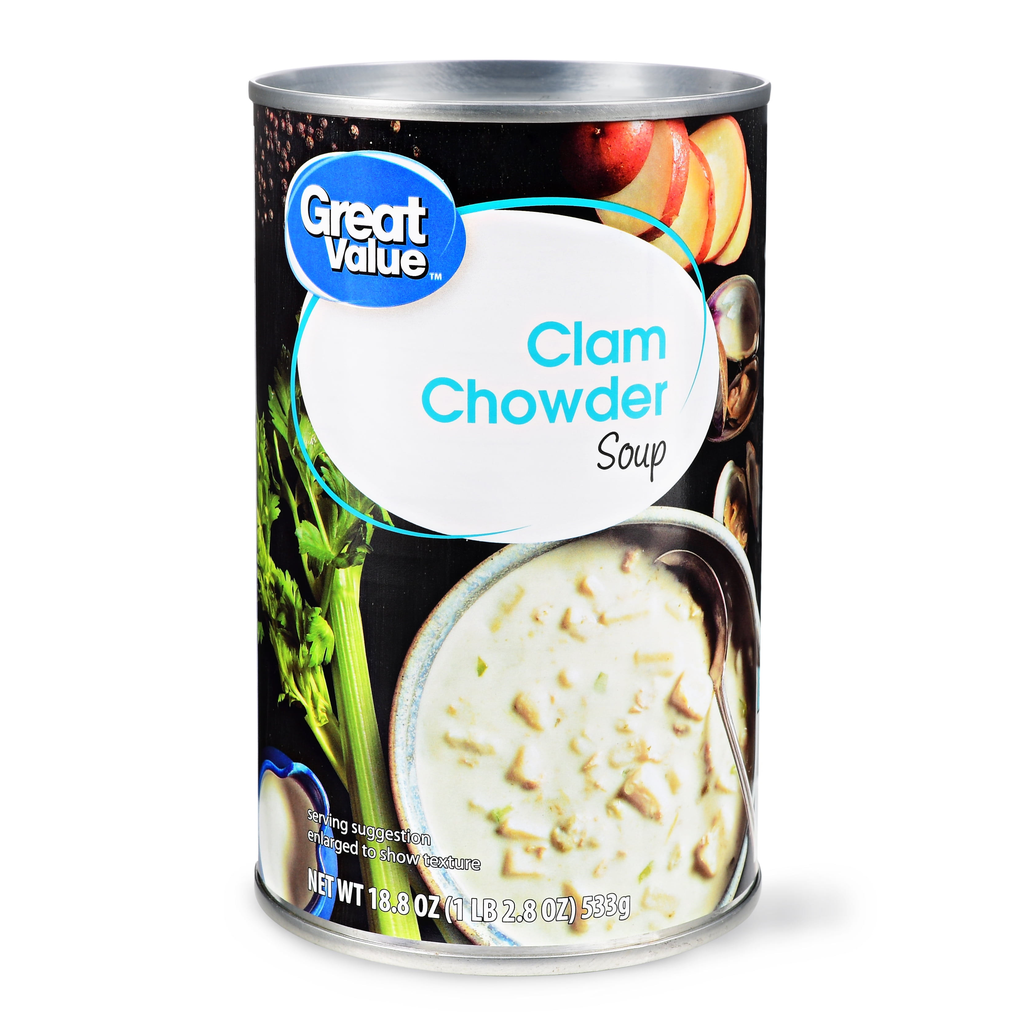 Great Value Clam Chowder Soup, 18.8 oz