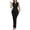 *Black, variant on Women Sleeveless V Neck Blazer and Straight Pants 2 Piece Suit, Slim Business Casual Matching Outfit Set Beige,Women's Plus L