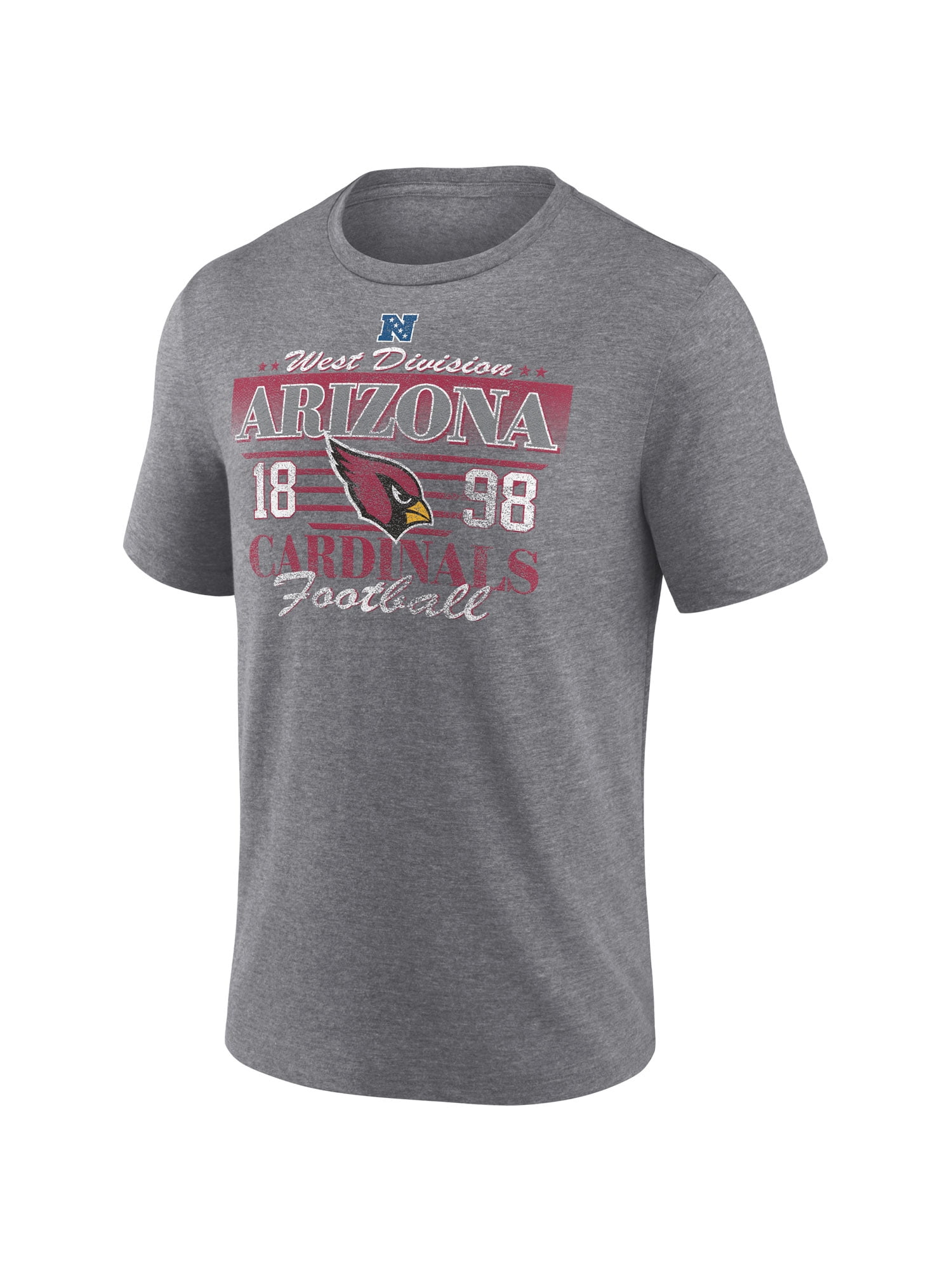 NFL Arizona Cardinals Men's Synthetic Gray Heather Short Sleeve T-Shirt