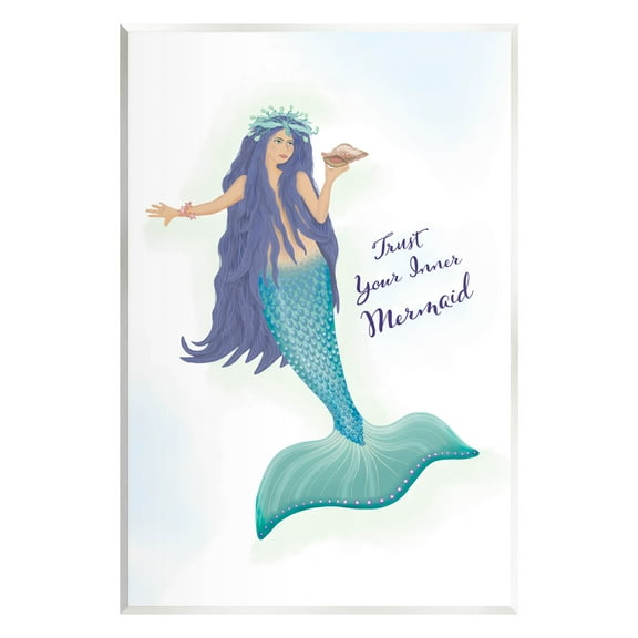 Trust Your Inner Mermaid Phrase Fairy Tales & Fantasy Graphic Art Unframed Art Print Wall Art