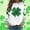 A487 Green, variant on St. Patrick's Day Sweatshirt for Women Shamrock Graphic Print Crewneck Long Sleeve Soft Relaxed Fit Festive Holiday Party Pullover Top