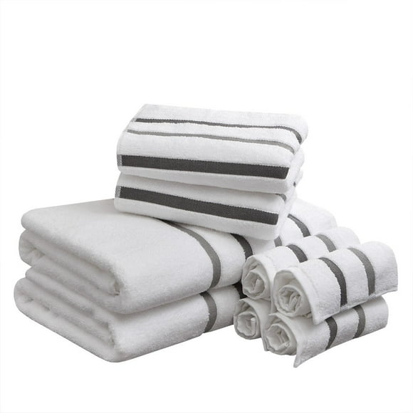 Juego de toallas de baño Comfort Spaces, algodón, 8 piezas, Zero Twist