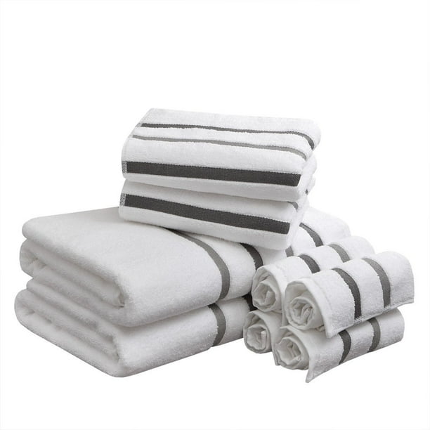 Juego de toallas de baño Comfort Spaces, algodón, 8 piezas, Zero Twist
