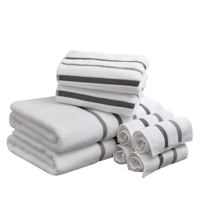 Juego de toallas de baño Comfort Spaces, algodón, 8 piezas, Zero Twist