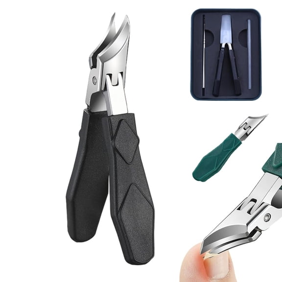 Anti-Splash 25° Slant Edge Fballgo Nail Clipper,Lux Grip Wide Jaw Ingrown Nail Clippers Fingernail And Toenail Clippers Clippers, Slanted Nail Clipper,Edjy Single Blade Nail Cutter,Fballgo Orthoclip