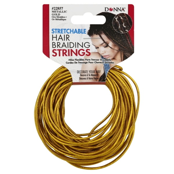Donna Gold Stretchable Hair Braiding Strings - Walmart.com - Walmart.com