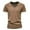 Brown, variant on hoksml Men's Quick Dry Top Solid Color V-neck Athletic T-Shirts Casual Breathable Elastic Short Sleeved Summer Lightweight Slim Fitting Tee Shirts 2025 on Clearance