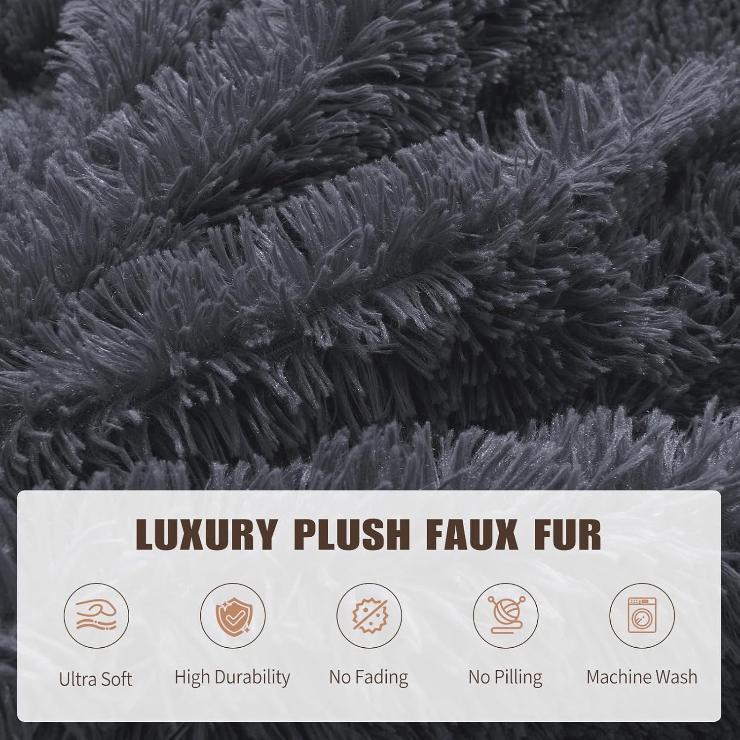 Bean Bag Cover (No Filler) Soft Faux Fur Stuffed Animal Bean Bag Storage, Fluffy Plush Bean Bag Chair Cover Washable, Comfy Bean Bag Covers for Adults Kids Teens