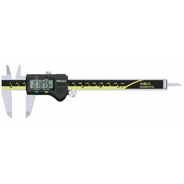 Mitutoyo Series 500 Standard Type Digimatic Calipers With Thumb Roller, 0-6 in.