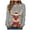 ZB Grey, variant on Womens Sweatshirts Christmas Cute Long Sleeve Reindeer Print Crewneck Pullover Sweatshirt Graphic Winter Loose Casual Xmas Women's Sweatshirt Red L