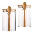 thumbnail image 4 of Organizador de tarros de especias de vidrio, cajón para granos de café, utensilios de cocina, tapa hermética, recipiente para condimentos 2 piezas, 4 of 8