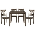 thumbnail image 4 of 5PC Dining Set with Divided X-Back Chairs / Enhances Dining Experience, 4 of 6