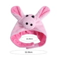 thumbnail image 3 of Ptetnvg Adjustable Pet Hat Pet Hat Adjustable Comfortable Plush Dog Hat Cute Pig Shape Cat Winter Warm Headwear Costume Pet Supplies, 3 of 10