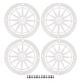 thumbnail image 1 of Unique Bargains 4 Pcs 3' Car Speaker Grills Cover Round 3 Inch Audio Subwoofer Protector with Mounting Screws ABS White, 1 of 8
