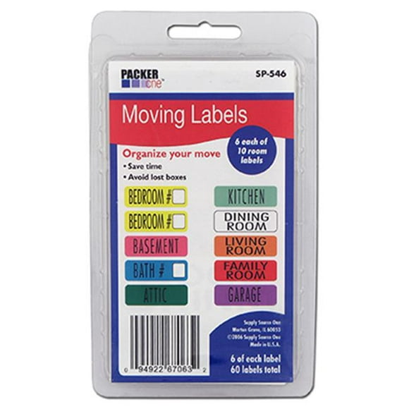 Schwarz Supply SP-546 Moving Labels&#44; 60 Count