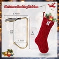 thumbnail image 3 of Christmas Stockings with Initials, Letter A Embroidered Xmas Stockings, 18" Large Monogram Knitted Xmas Stocking, Christmas Party Fireplace Family Hanging Stocking Decorations, 3 of 7
