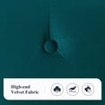 thumbnail image 3 of Allewie Queen Size Bed Frame, Velvet Upholstered Platform Bed with Adjustable Diamond Button Tufted & Nailhead Trim Headboard, Teal Blue, 3 of 7