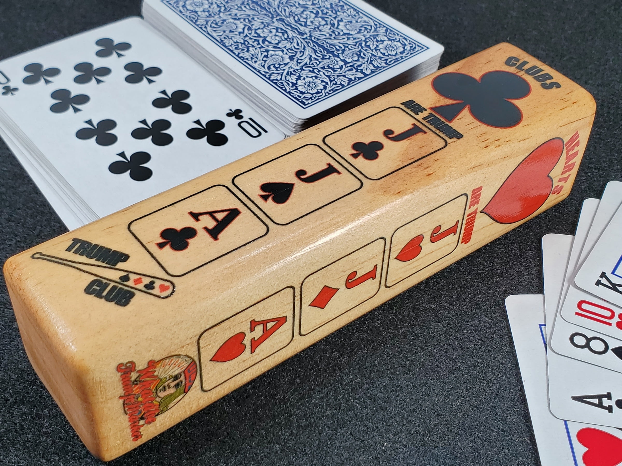 Euchre Trump Club - Stained - Combined trump indicator Euchre Trump Club - Stained - Combined trump indicator