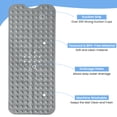 thumbnail image 6 of Lux Decor Collection Bath Tub Mat Non-Slip 40 x 16 Inch - Shower Mat for Bathtub with Suction Cups - Machine Washable (Light Gray), 6 of 9