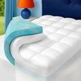 thumbnail image 1 of Queen Size Dual Layer 4 Inch Memory Foam Mattress Topper, 2 Inch Cooling Gel Memory Foam and 2 Inch Washable Soft Pillow Top Mattress Pad Cover, 8-24 Inch Deep Pocket, Medium Firm Support, 1 of 5