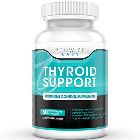 Thyroid Support Supplement - For Wellness, Diet & Weight Loss for Men & Women - Boosts Energy & Metabolism - With Vitamin B12, Iodine, Zinc, L-Tyrosine & Ashwagandha