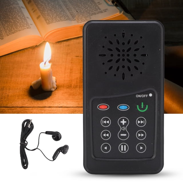 Scripture Sound Player, Easy Navigation, Intelligent Memory Point Reading, Solar Powered Pocket Bible with 8GB Storage and Monocrystalline Panel, 500mAh