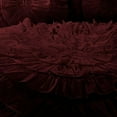 thumbnail image 3 of D.N.G. BEDDINGS 3 Piece 100% Egyptian Cotton Circle Ruffle Comforter Set, 550 GSM Filled Microfiber - Oversized Super King Size, Wine Color - 800 Thread Count, 3 of 5