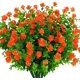 thumbnail image 1 of Flores artificiales falsas para exteriores, plantas de boj resistentes a los rayos UV, arbustos, paquete de 9, vegetación de plástico sintético para interiores y exteriores, macetero colgante, hogar, oficina, boda, granja, decoración, rojo atardecer Sailing Electrónica, 1 of 5