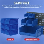 Akro-Mils Stackable Storage Bins, AkroBins 30230 Stacking Organizer, 11x5x5, Blue, 12-Pack