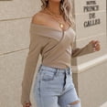 thumbnail image 7 of JINMGG V Neck Sweaters for Women Fall Winter Clearance,Women's Solid Color V-neck Sweater Top Long Sleeve Sweater V-neck Sweater, 7 of 7