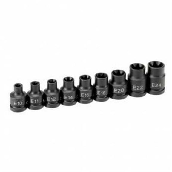 50 in. Drive 9 Piece External Star Impact Socket Set