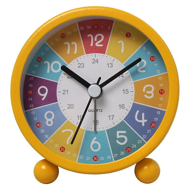 Reloj de aprendizaje para ninos reloj despertador pequeno reloj de ensenanza del tiempo relojes de pared para ninos para dormitorios decoracion de pared de guarderia TUNC Sencillez Walmart en linea